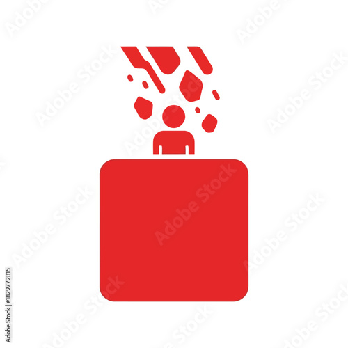 Digital data flow icon: information processing and workload management Vector