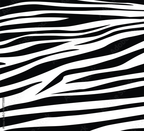 Zebra Print Seamless Pattern Black and White Wild Animal Stripe Texture pattern