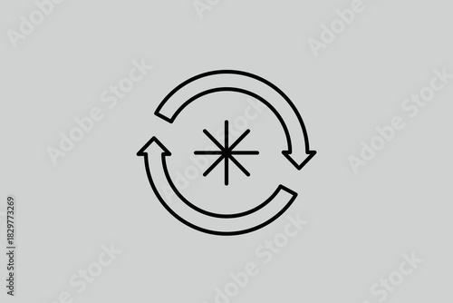 compass illustration in line style design. Vector illustration.