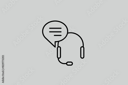 support illustration in line style design. Vector illustration.
