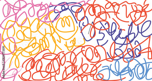Vibrant Doodle Loop Abstract Background