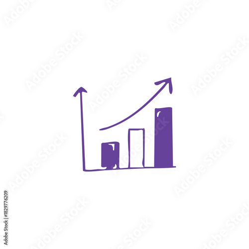 Growing Business Graph Illustration