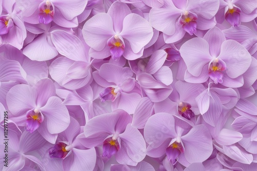Beautiful Arrangement of Pink Orchid Flowers in Full Bloom