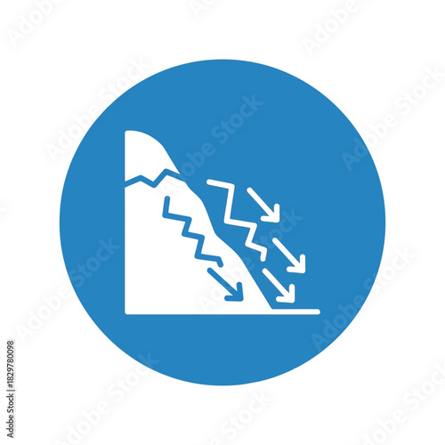 Economic downturn icon: financial decline & market crash symbol Vector