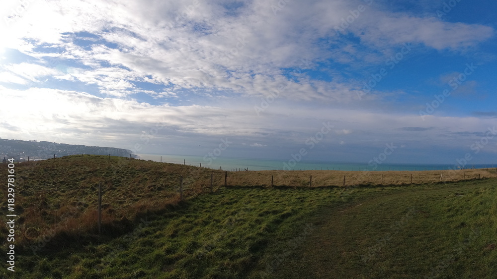 Fototapeta premium Le Tréport, France, January 2025