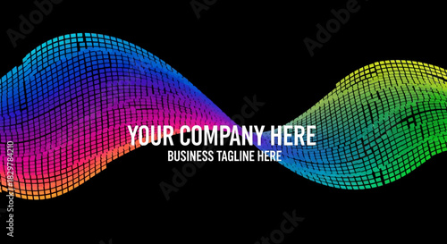 Abstract Colorful Wavy Pixelated Design for Company Branding and Advertising.