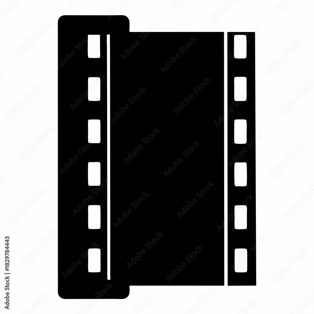 Obraz premium Black and white image of a photographic film, suggesting movie industry