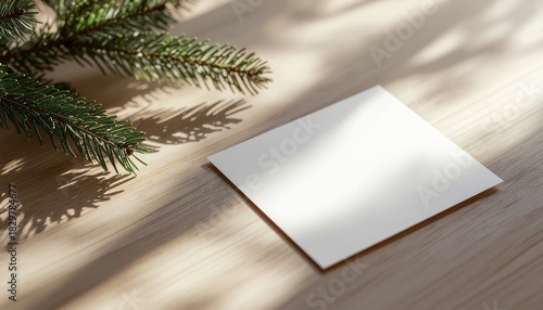 Minimalist Christmas Greeting Card Mockup