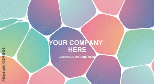 Abstract Mosaic Background with Pastel Gradient Colors and Rounded Shapes