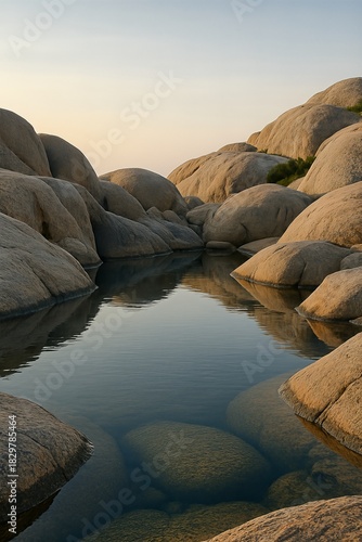 Rounded granite and perfect tidepool