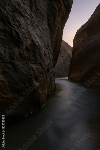 Stone corridor carved by ancient floods