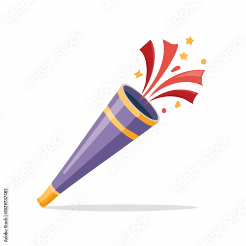 Flat Design New Year Horn / Blower Icon