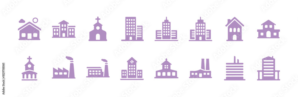 Fototapeta premium Home and building icon collection