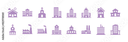 Home and building icon collection

