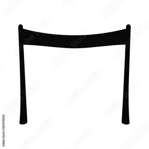 Simple Black Silhouette Frame or Gate Design for Graphic Use Cases
