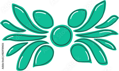 Korean Lotus Pattern – Minimal Floral Ornament Vector