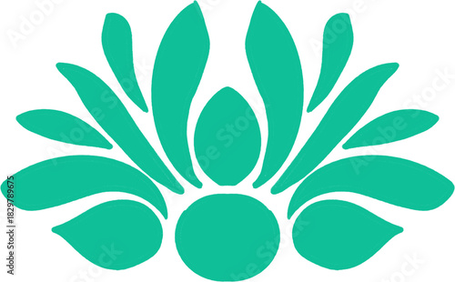 Korean Lotus Pattern – Minimal Floral Ornament Vector