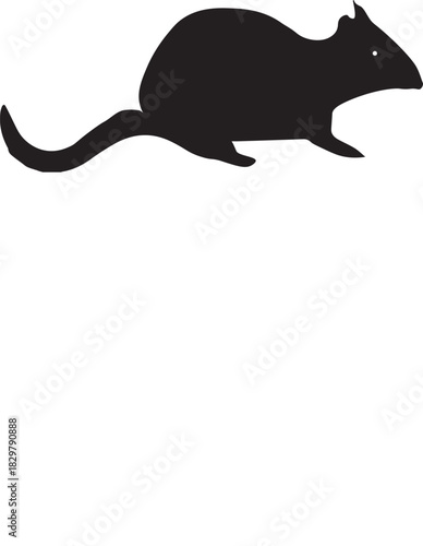 Black Rodent Shape