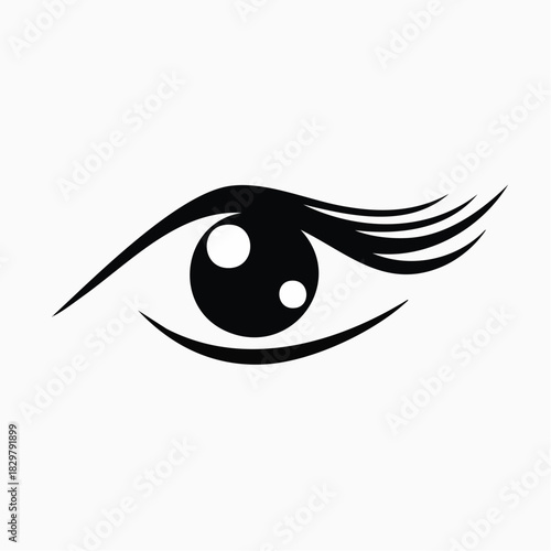 Elegant eye illustration showcasing beauty and expressive visual communication