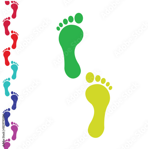 colour foots on left side