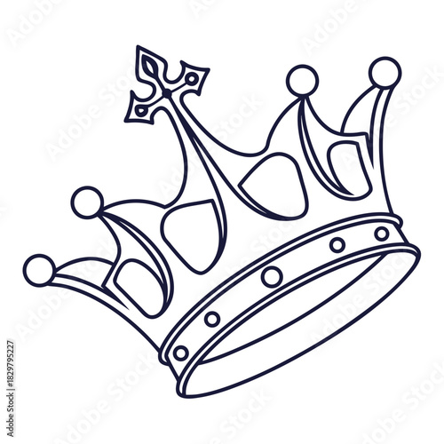 Elegant crown illustration, a symbol of royalty