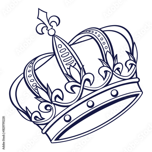 Elegant crown with floral details