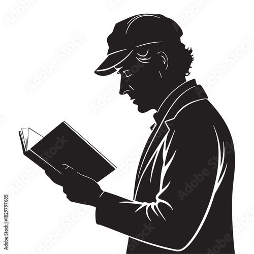 Black publishing Silhouette Vector, High Quality Illustration on White Background