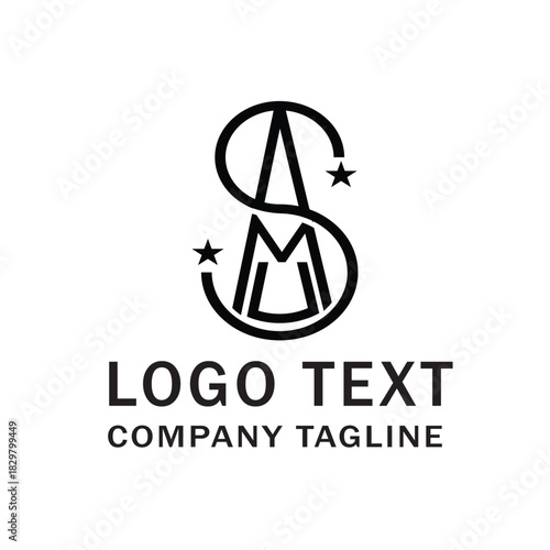 samu or samu letter logo design