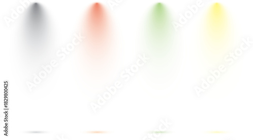 Colored spotlights light rays png