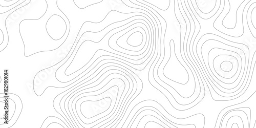 Topographic map background geographic line map with elevation assignments. Modern design with White background with topographic wavy pattern design.paper texture Imitation of a geographical map shades