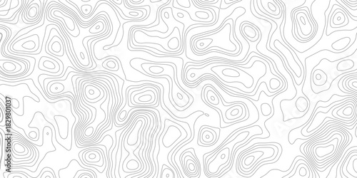Topographic map background geographic line map with elevation assignments. Modern design with White background with topographic wavy pattern design.paper texture Imitation of a geographical map shades
