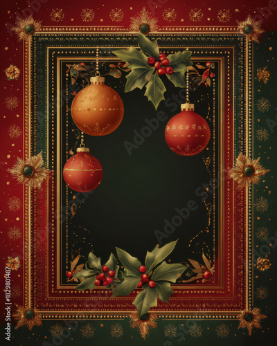 Traditional Holiday Greeting Card Design