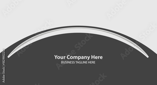 Modern Business Card Template with Curved Lines and Text Space