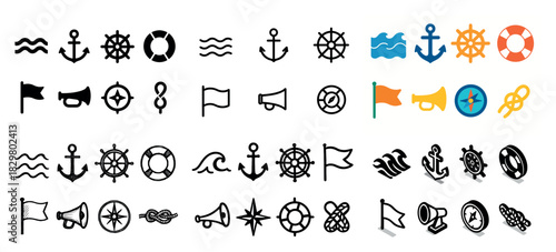 Nautical symbols collection