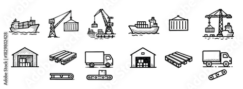 Cargo Transport Icons