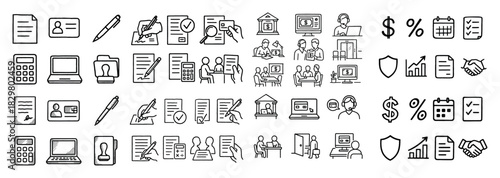 Business and office icon collection
