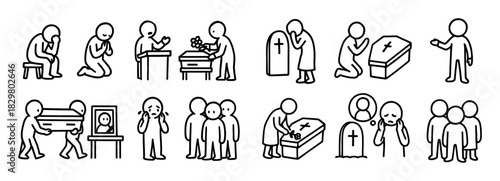 Funeral Ceremony Icons