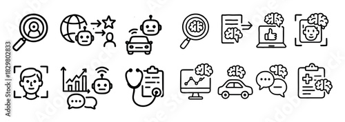 AI Doodle Icons Grid