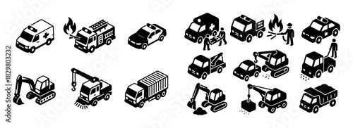 Isometric Transport Icons
