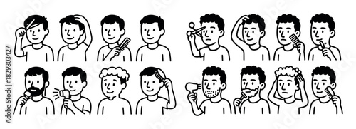 Men's Hairstyle Doodles