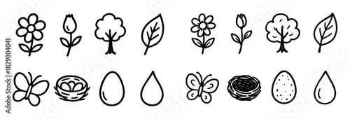 Spring Doodle Icons