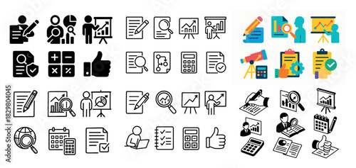 Business icons collection for analytics