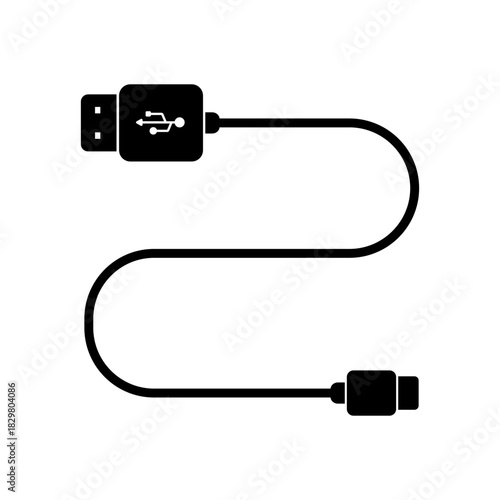 USB Data Cable Icon