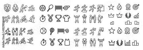 Sport icons and symbols collection