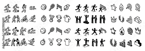 Sports icons set for all activities