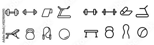 Minimalist Gym Icons