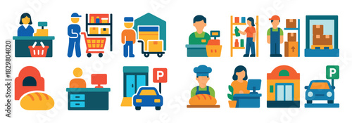Supermarket Icon Set