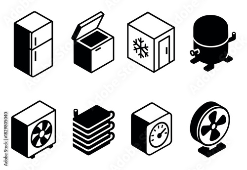 Refrigeration Equipment Icons