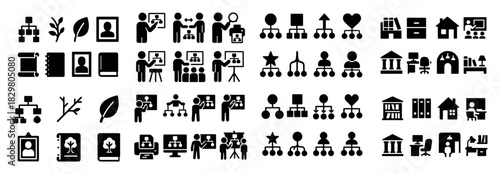 Diverse organizational icons collection