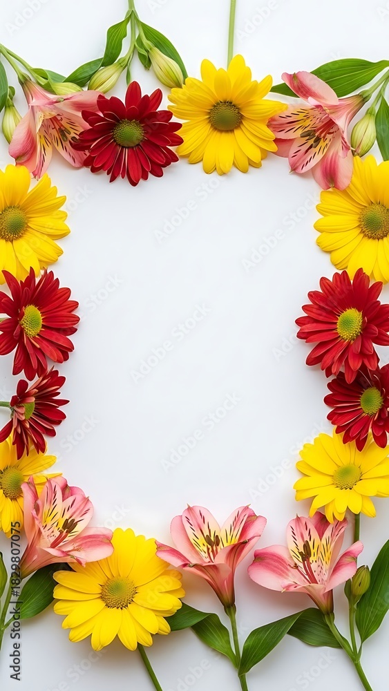 Obraz premium Floral frame with copy space